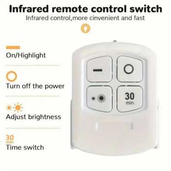 Gambar produk HBI Lampu Tempel LED Cabinet Touch Cool White with Remote Control - H-22