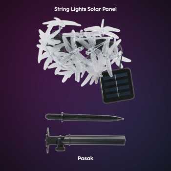 Gambar produk YUSHILED Lampu Hias String Lights Dragonfly Solar Panel IP65 8 Modes 20 LED - M088