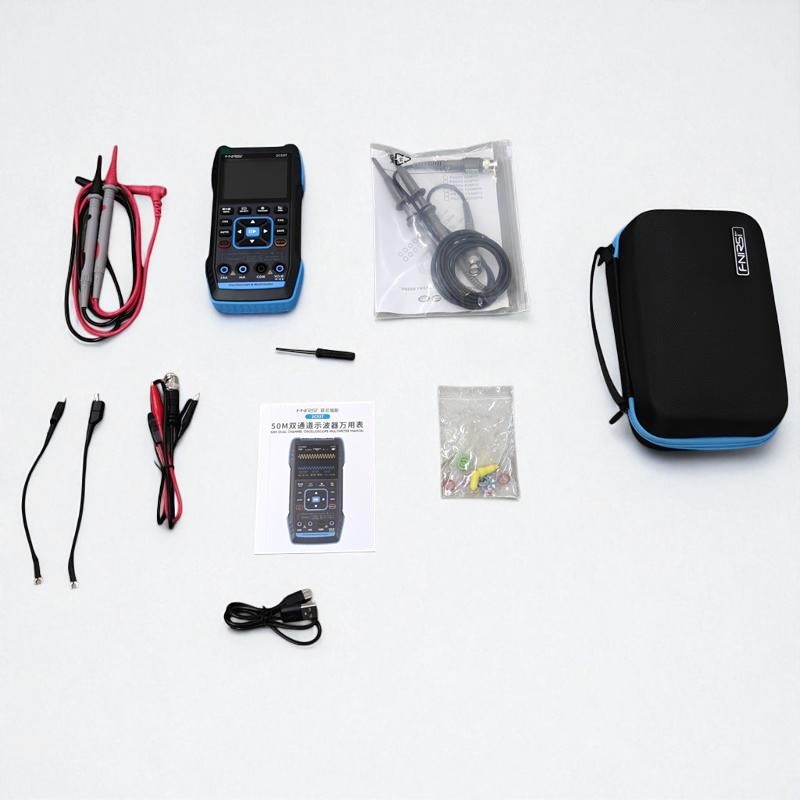 Gambar produk FNIRSI Digital Oscilloscope 3in1 Multimeter Signal Generator 2 Channel - 2C53T