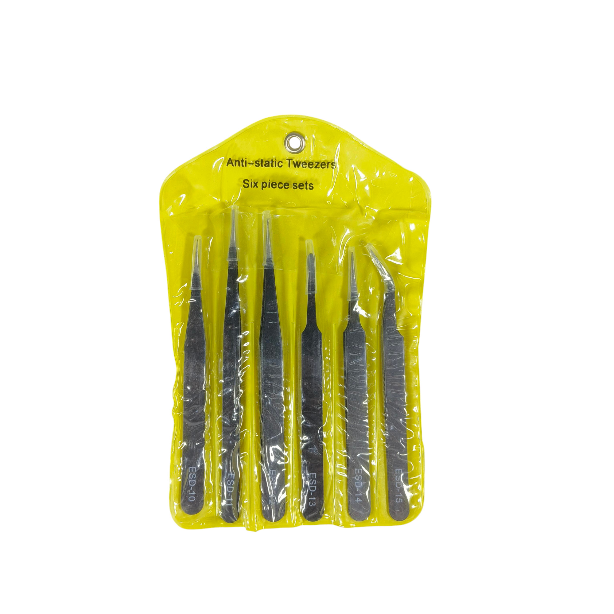 Gambar produk ESD Set Pinset Anti-Static Stainless Steel Tweezers 6 Pcs - ESD10-15