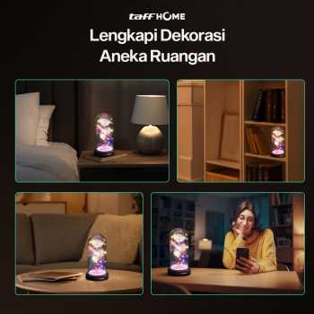 Gambar produk TaffHOME Lampu Meja Hias LED Galaxy Rose Eternal Colorful Light Swan Style - TH-505