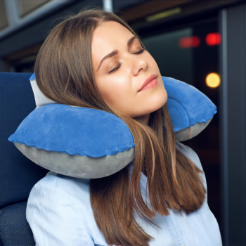 Gambar produk Bantal Leher Travel Angin Ergonomis U-Shaped Inflatable Neck Pillow