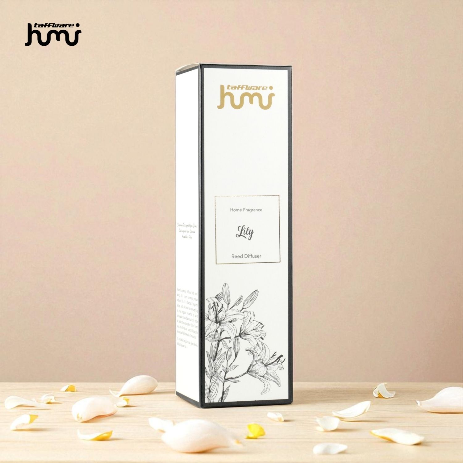 Gambar produk Taffware HUMI Pengharum Ruangan Reed Diffuser with Rattan Sticks 50ml Lily - DF-099