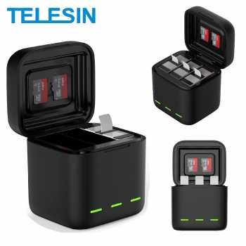 Gambar produk TELESIN Charger Baterai Box GoPro Hero 13 3 Slot 2.4A - S0-BCG-10-TGP