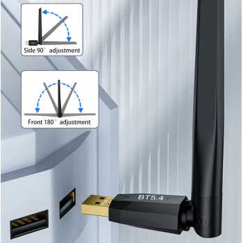 Gambar produk KEBUDIMEI Bluetooth 5.4 Adapter Dongle Driver For Windows 8.1 10 11 - BT5.4