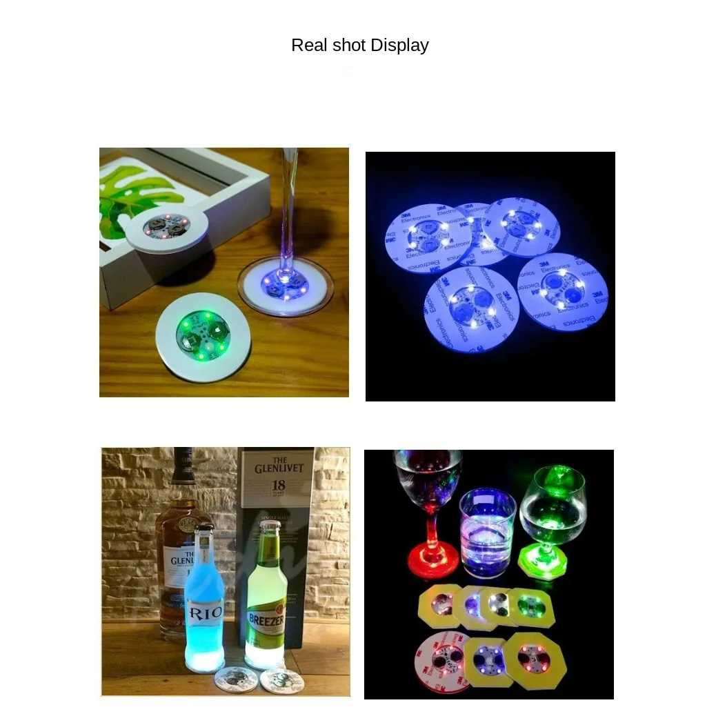 Gambar produk Loguide Lampu Alas Botol Wine Bottle Stickers LED Coaster Light - LG230
