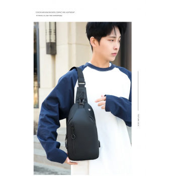 Gambar produk FMA Tas Selempang Fashion Sling Bag Pria with USB Charging Port - FM-US2
