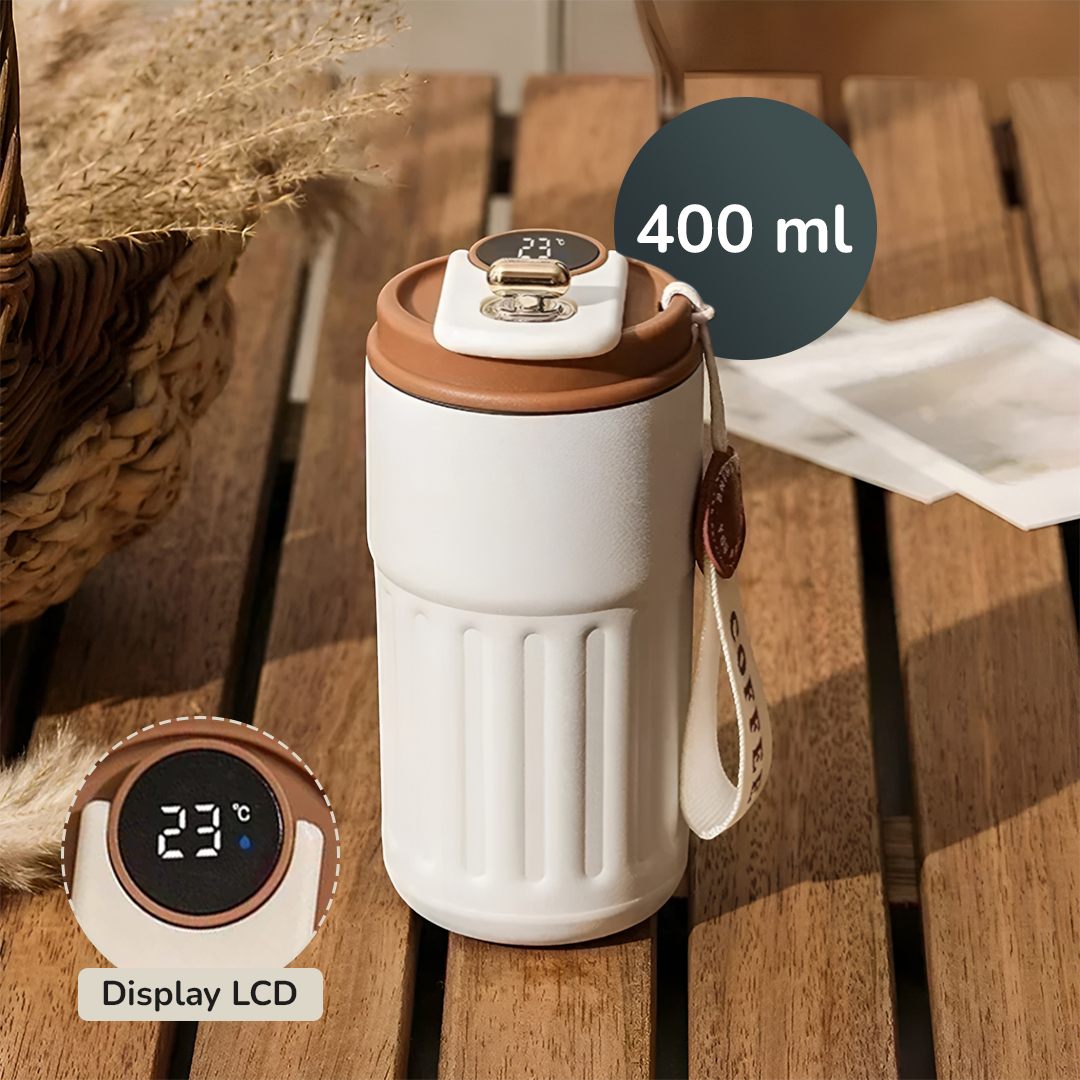 Gambar produk Muloo Botol Minum Tumbler Smart Display Stainless Steel 400ml - M45
