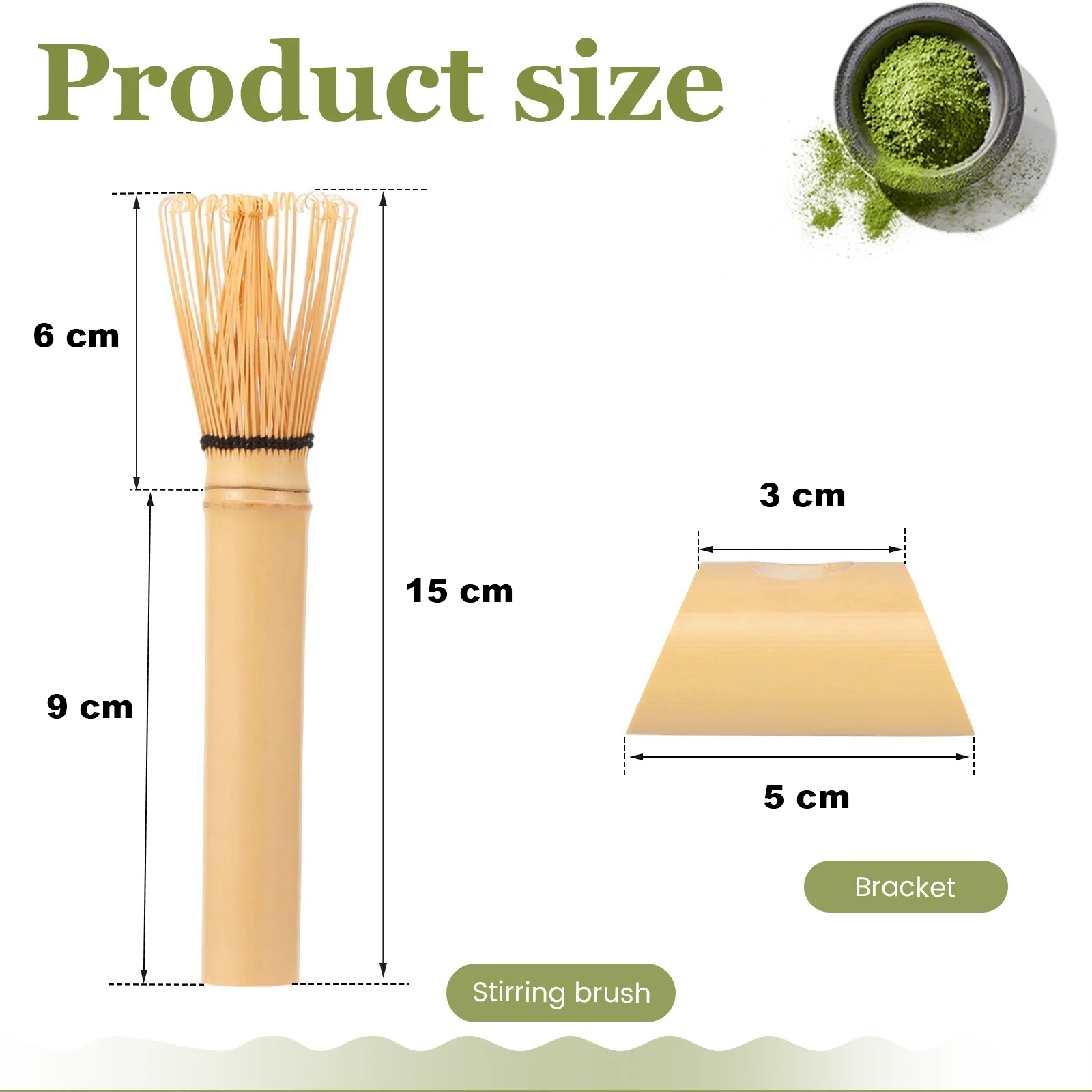 Gambar produk SIDIA Chasen Bamboo Whisk Long Handle Matcha Teh Jepang 56 Tangkai - S-56