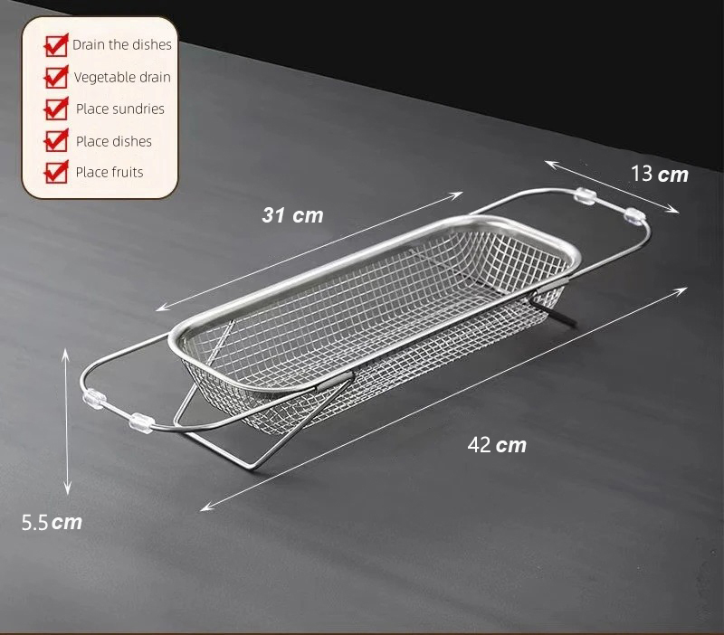 Gambar produk Fibra Saringan Buah Sayur Wastafel Retractable Vegetable Washing Basin - INU131