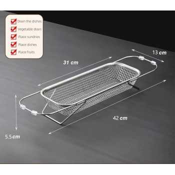 Gambar produk Fibra Saringan Buah Sayur Wastafel Retractable Vegetable Washing Basin - INU131