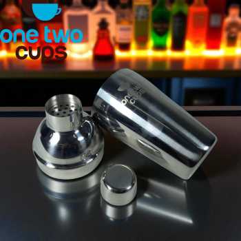 Gambar produk One Two Cups Cocktail Shaker Bartender Boston Style Stainless Steel 550ml - JJ6