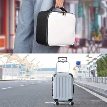 Gambar produk DHOPE Tas Make Up Kosmetik PU Leather Portable with Brush Slot Small - D-111