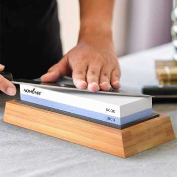 Honghee Batu Asah Pisau Whetstone Knife Sharpener 2 Side 1000/6000 - H1060