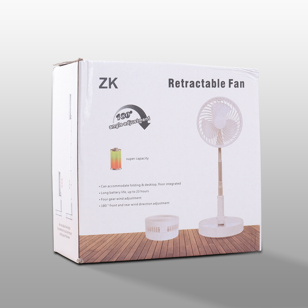 Gambar produk ZK Kipas Angin Standing Portable Retractable Folding Fan 7200mAh - ZK-20321