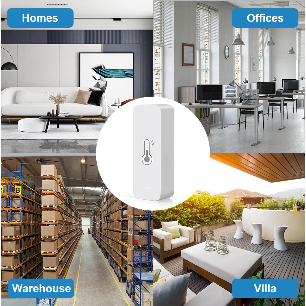 Gambar produk Smart Temperature Humidity Sensor Hygrometer Real Time Wifi Tuya Apps Wifi - TH01