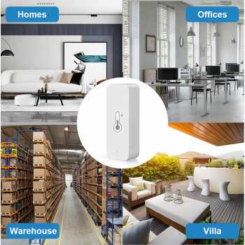Gambar produk Smart Temperature Humidity Sensor Hygrometer Real Time Wifi Tuya Apps Wifi - TH01
