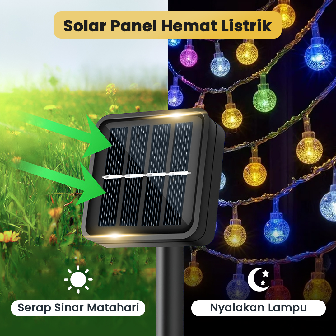 Gambar produk MUFAVA Lampu Hias String Lights Solar Panel 50 LED 7M - S32