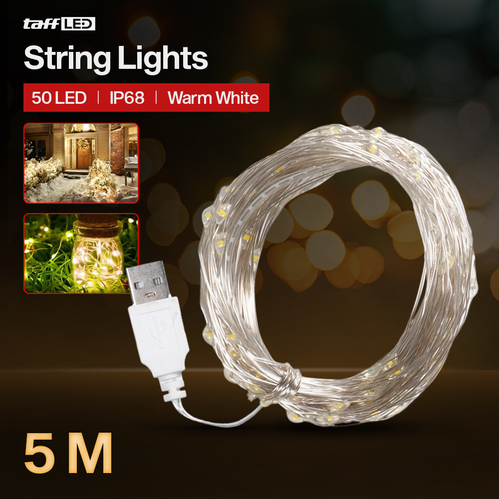 Gambar produk TaffLED Lampu Hias String Lights Waterproof USB Power 50 LED 5M - SZ