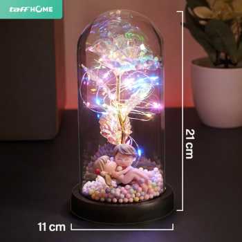 Gambar produk TaffHOME Lampu Meja Hias LED Galaxy Rose Eternal Colorful Light Princess Embrace - TH-505