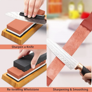 Gambar produk Chefic Batu Pengasah Pisau Knife Sharpener 400/1000 3000/8000 2PCS - CF413