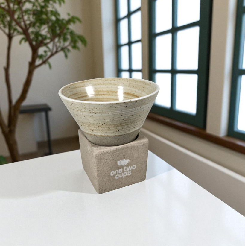 Gambar produk One Two Cups Gelas Keramik Kopi Teh Japanese Cone Shape Cup 100ml - PDQ001