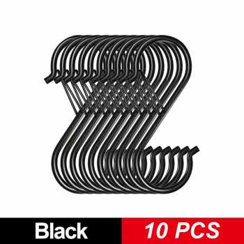 Januel Hanger Gantungan S Stainless Steel Hook With Buckle 10 PCS - Jn18