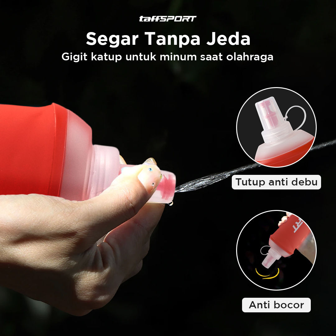 Gambar produk TaffSPORT Botol Minum Soft Flask Foldable Sport Water TPU 250ml - TF-25