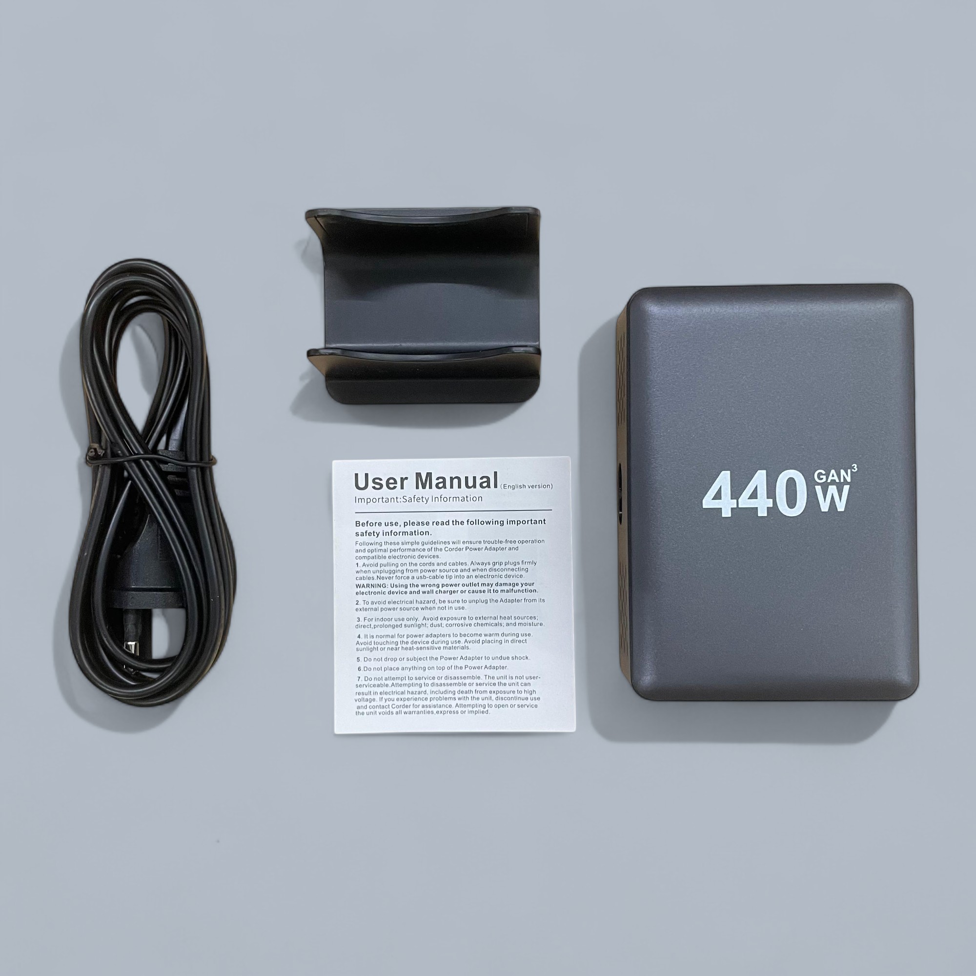 Gambar produk STONEGO Charger Station Fast Charging Multi Port USB Type C GaN3 440W - YFY-IQ46