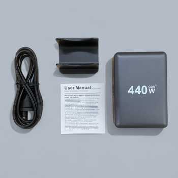 Gambar produk STONEGO Charger Station Fast Charging Multi Port USB Type C GaN3 440W - YFY-IQ46