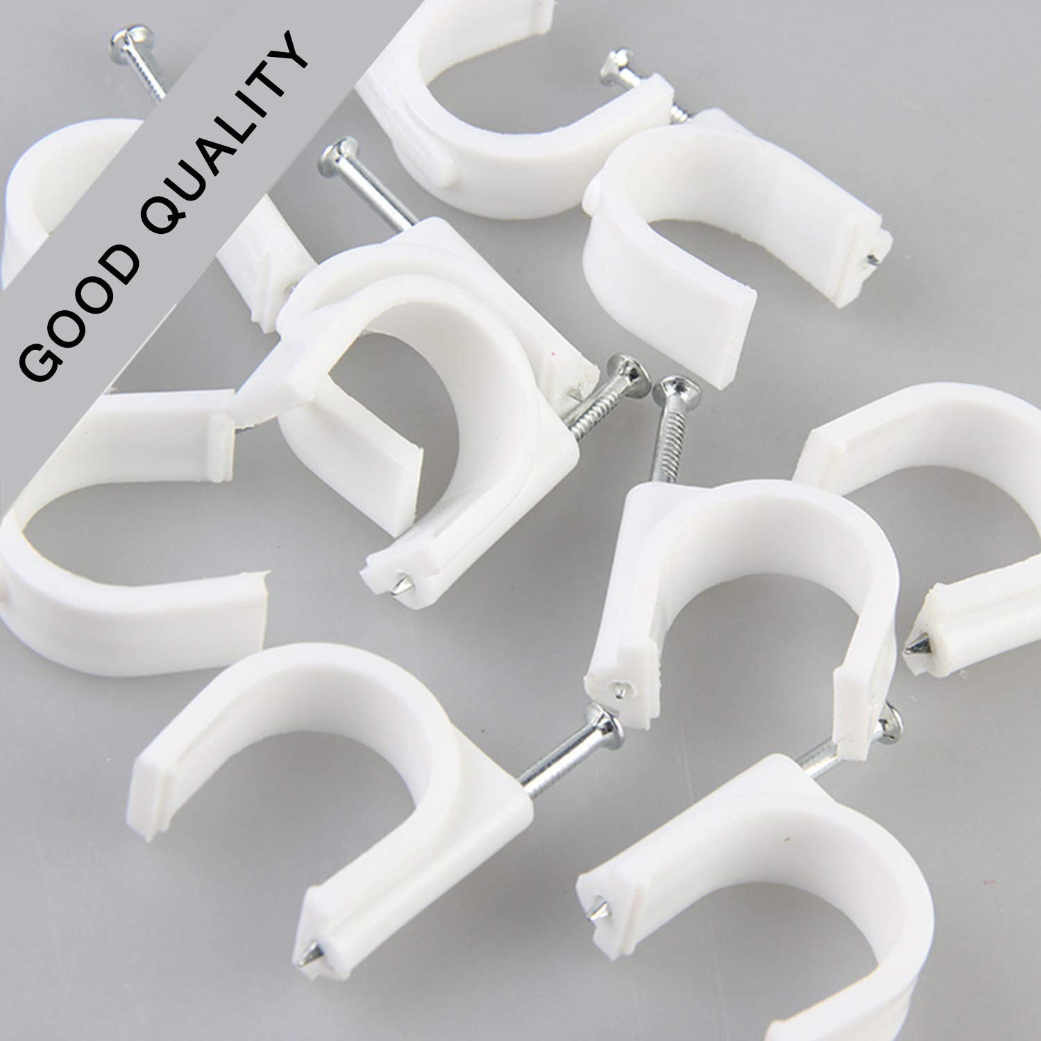 Gambar produk YUEQING Klip Kabel Cable Clip Round Wire Management Electrical 100 PCS 4mm - YQ801