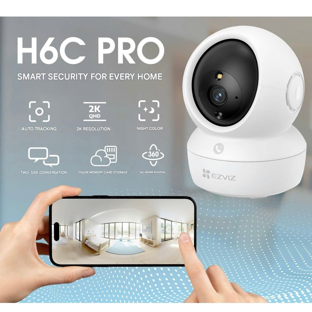 Gambar produk EZVIZ Kamera CCTV 2K Motion Detection Two Way Audio WiFi 2.4G - H6c Pro 3MP
