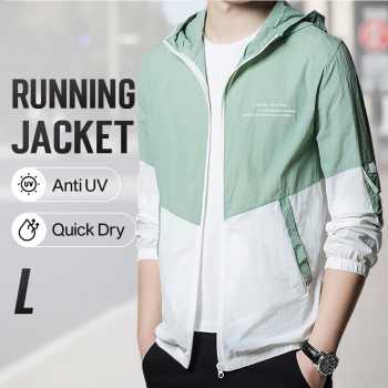 MOMO Jaket Running Anti UV Windbreaker Korean Style Polyester - MM067