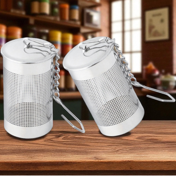 Gambar produk TINGKE Saringan Teh Bumbu Rempah Stainless Steel Reusable Filter 4x2.3cm - TK304