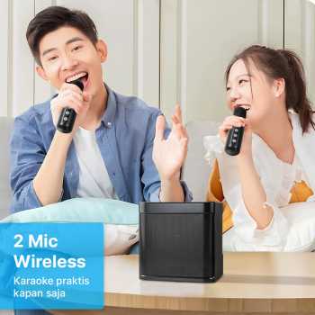 Gambar produk BAFOVY Speaker Bluetooth Karaoke Portable with 2 Microphone 10W - WJ-A826