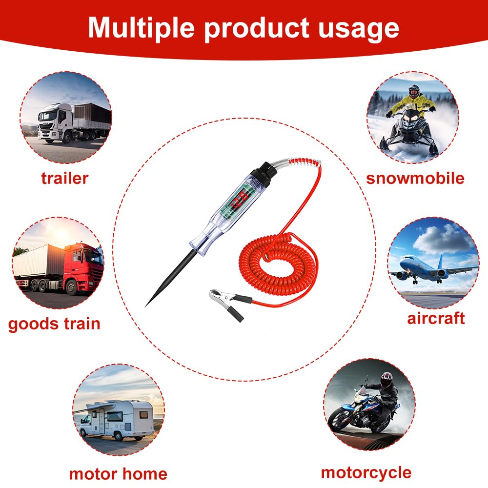 Gambar produk SMITH Tespen Circuit Tester Voltage with Alligator Clip 6-24V - S62
