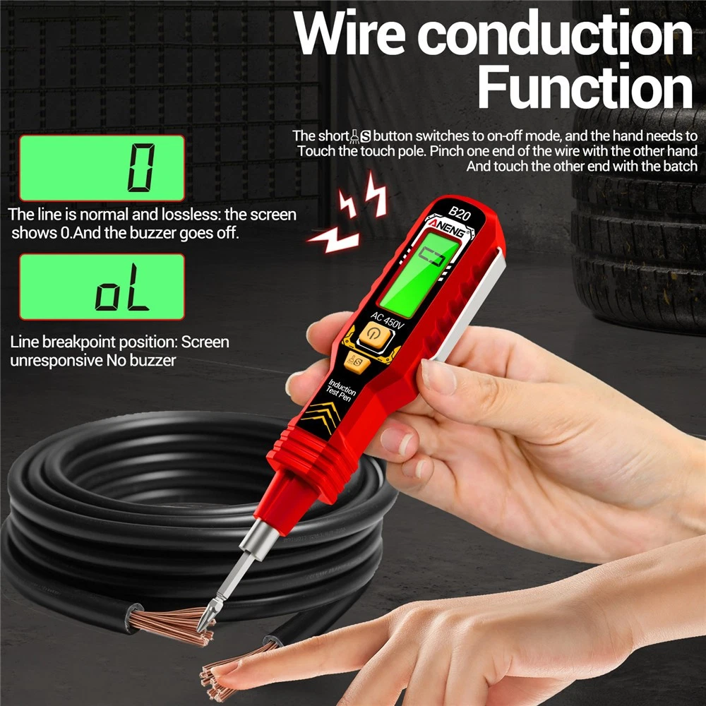 Gambar produk ANENG Obeng Tespen Tester Pen Non Contact Digital Display Alarm - B20