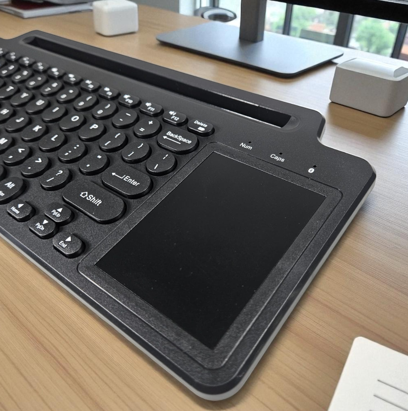 Gambar produk DODODOC Keyboard Wireless Bluetooth 2.4GHz with Touchpad Phone Stand - MLD-569