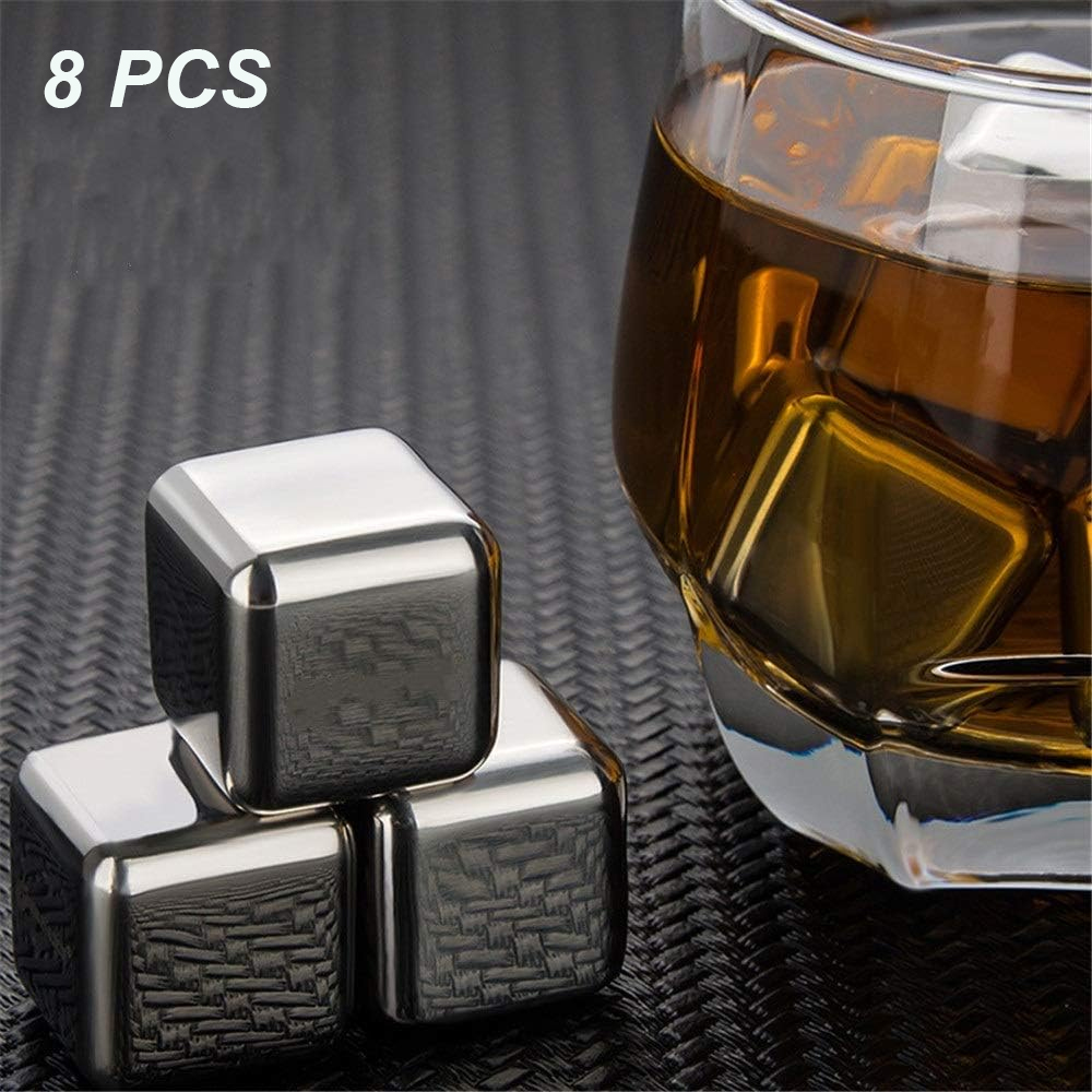 Gambar produk Leeseph Es Batu Reusable Stainless Steel Ice Cube 8 PCS - W0043