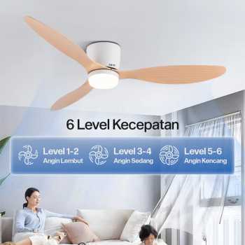 Gambar produk SOVE Kipas Angin Gantung Lampu Tri Color Ceiling Fan 42 Inch - YN-45