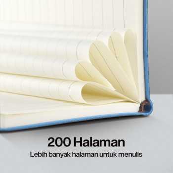 Gambar produk Toddi Buku Jurnal Leather Notebook Diary 68GSM 200 Halaman Grid A6 - CW-5026