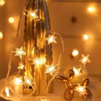 Gambar produk DKG Lampu Hias String Lights Star Shape Battery Power 20 LED 3M - 2G11