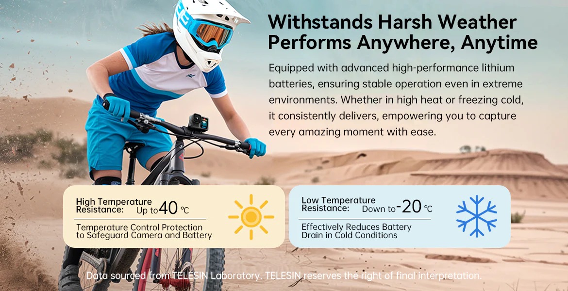 Gambar produk TELESIN Baterai Kamera Aksi Stamina Battery 2.0 for GoPro Hero 13 - S0-BTR-09-TGP