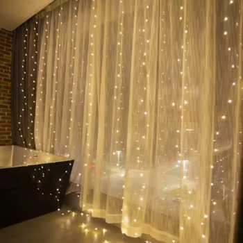 Gambar produk Kaslam Lampu Hias Gorden String Lights Wall Decoration 18W 3x3M 320 LED - S-32
