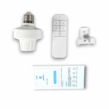 Gambar produk TSLEEN Fitting Lampu Wireless Remote Control E27 Timer Switch Lamp - DT0005
