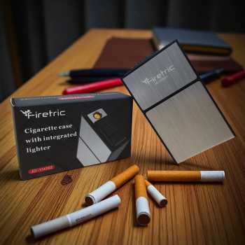 Firetric FOCUS Kotak Rokok 20 Slot dengan Korek Elektrik Plasma - JD-YH093