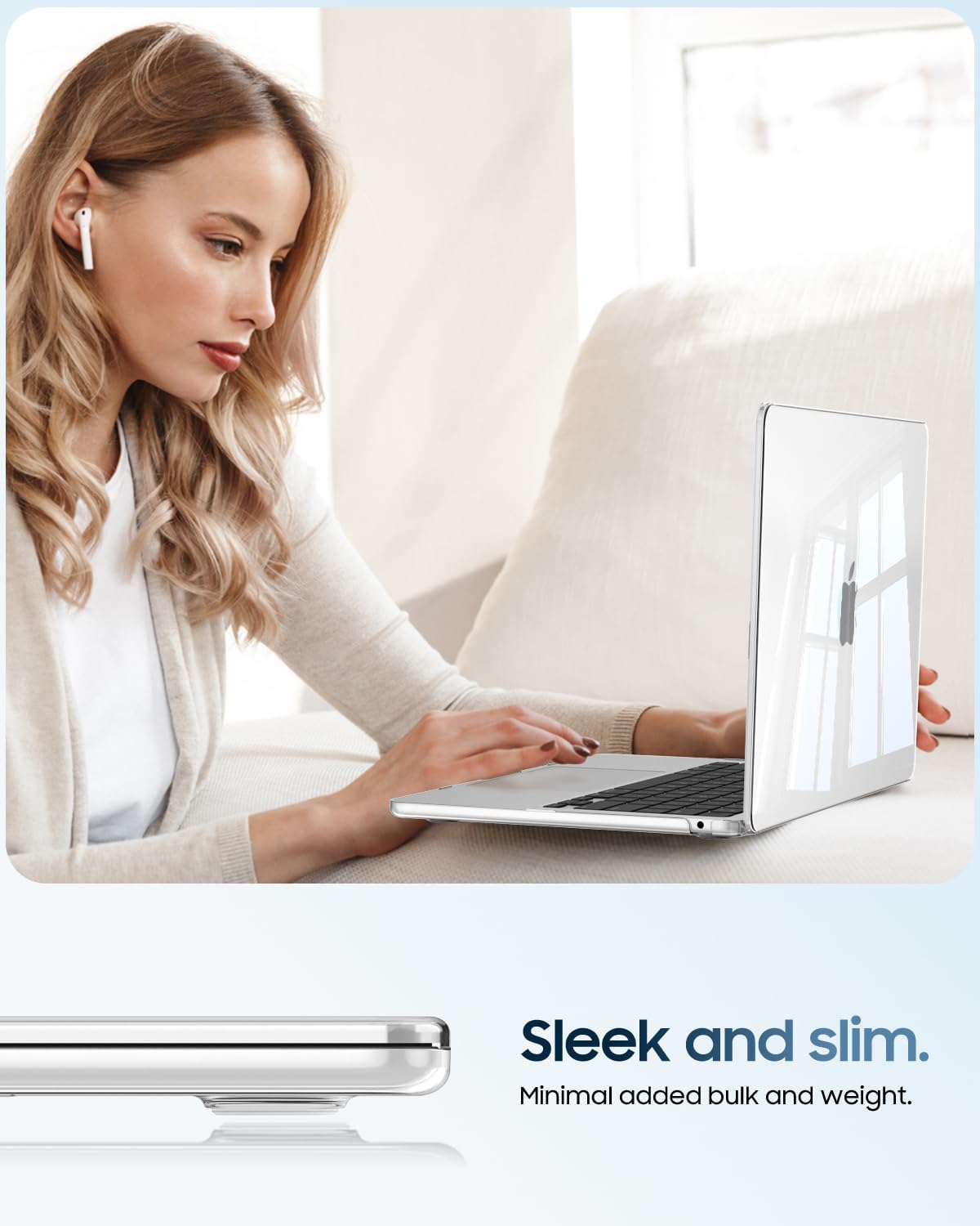 Gambar produk MTT Cover Case Macbook Full Protection Flat Luxury Crystal M2 M3 M4 Macbook Air 13 M2 - M-01