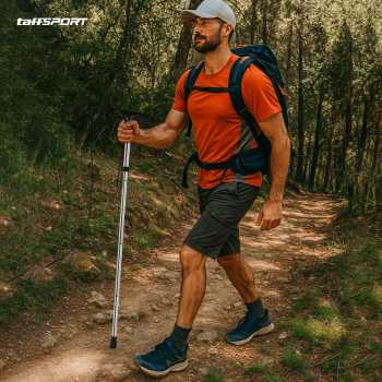 Gambar produk TaffSPORT Tongkat Hiking Lipat Trekking Pole Aluminium Alloy 92.5cm - Z4
