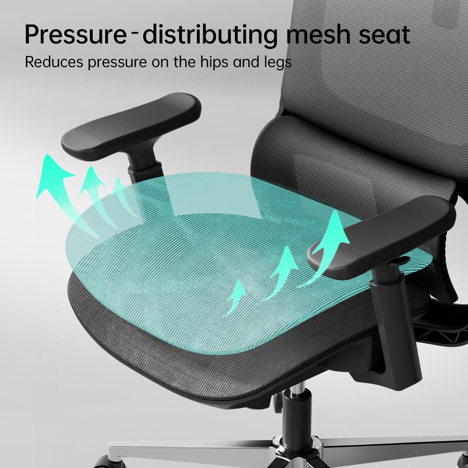 Gambar produk HBADA Kursi Kantor Office Chair 3D Lumbar Support Flexible Armrest - P2 Pro