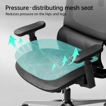 Gambar produk HBADA Kursi Kantor Office Chair 3D Lumbar Support Flexible Armrest - P2 Pro